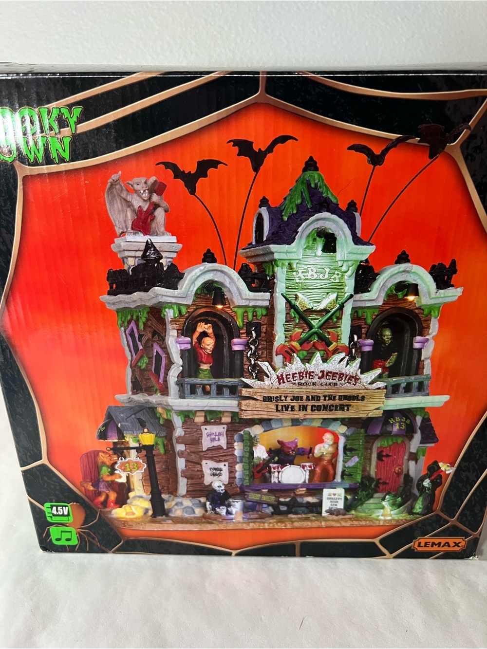 Lemax Spooky Town Heebie Jeebies rock club